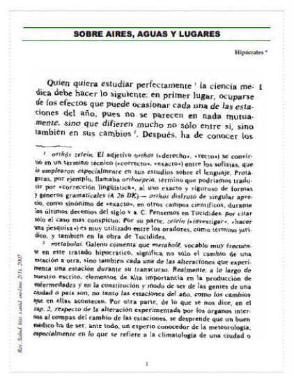 Sobre aires aguas y Lugares